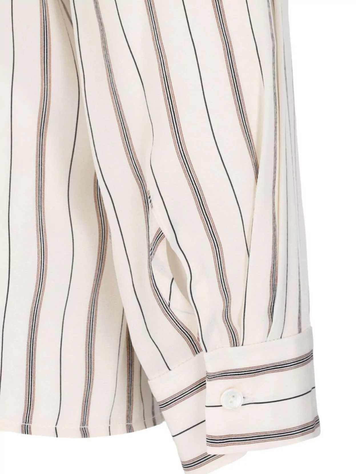 Nili Lotan Striped Collared Top Bow Detail