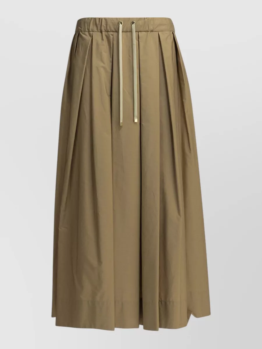 S Max Mara Cotton long a-line pleated skirt