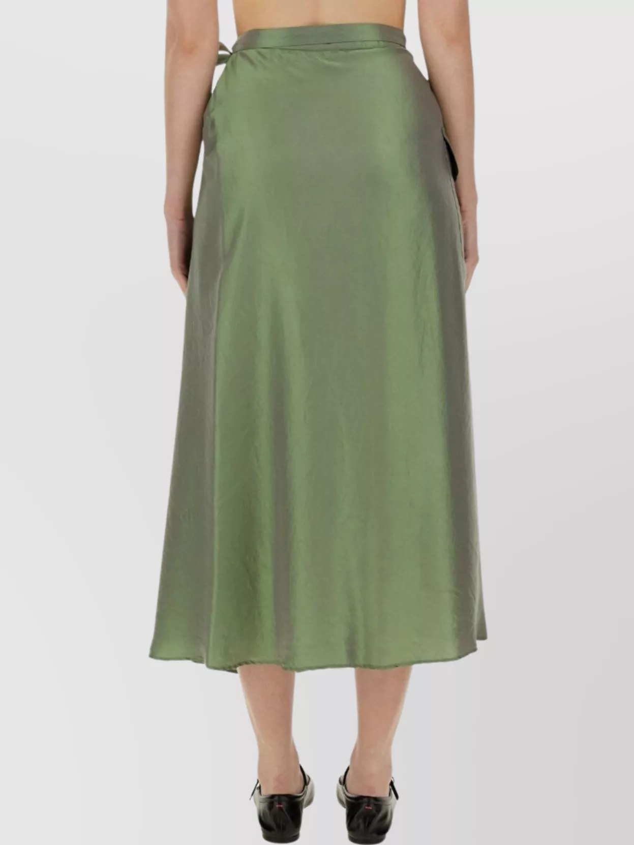 Aspesi Midi Skirt Bow Detail Wrap Design