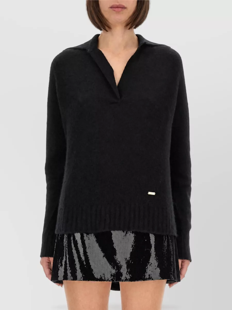 Tom Ford Cashmere Silk Long Sleeve Polo Shirt