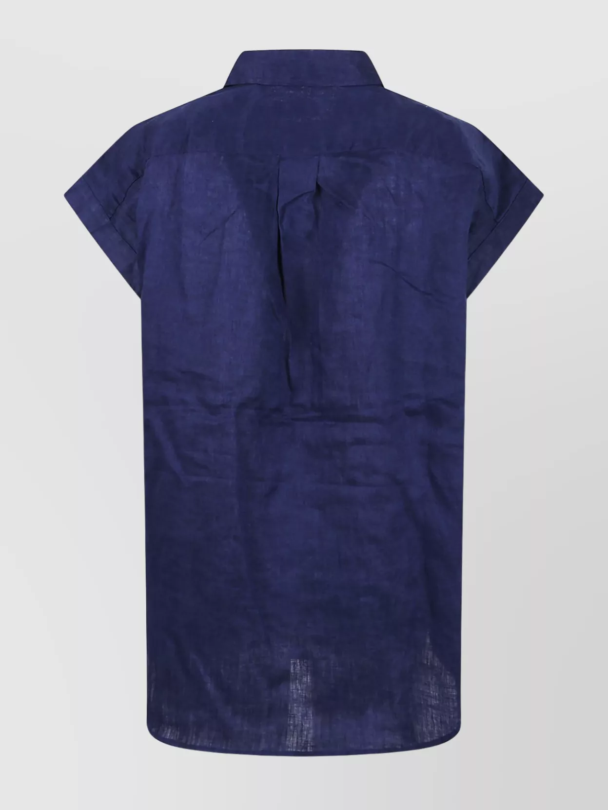 Polo Ralph Lauren Midnight Royal Linen Shirt With Classic Collar