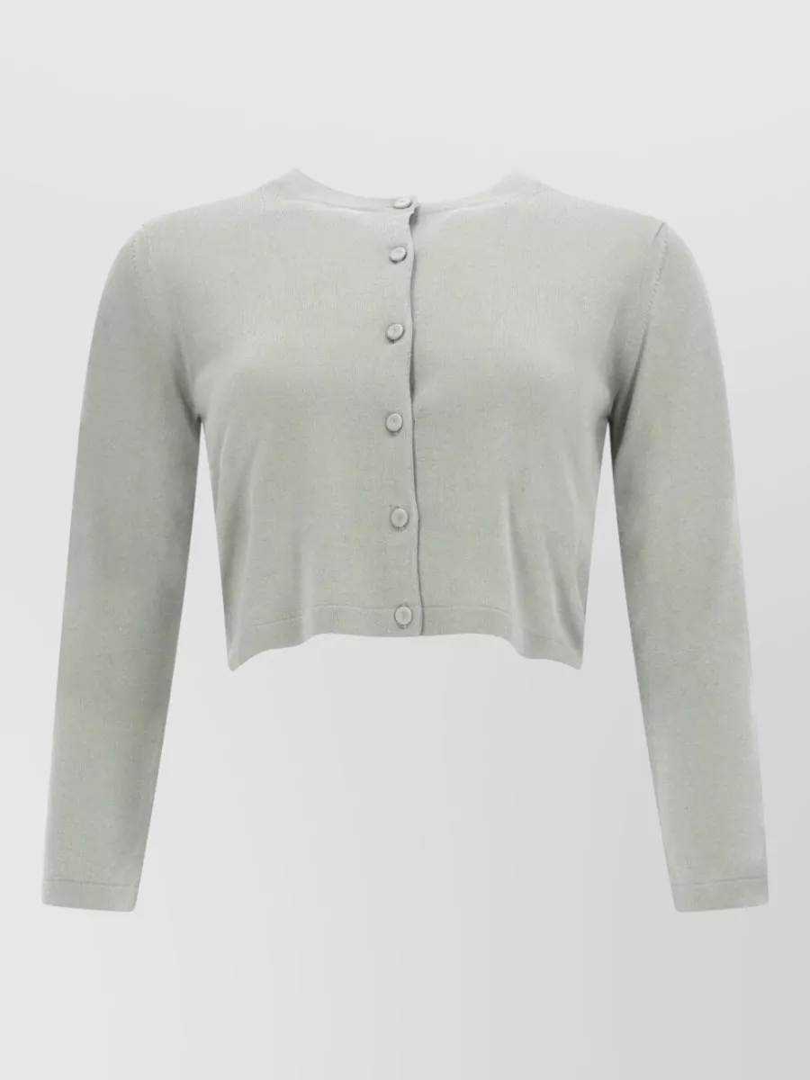 Max Mara silk cashmere cropped cardigan