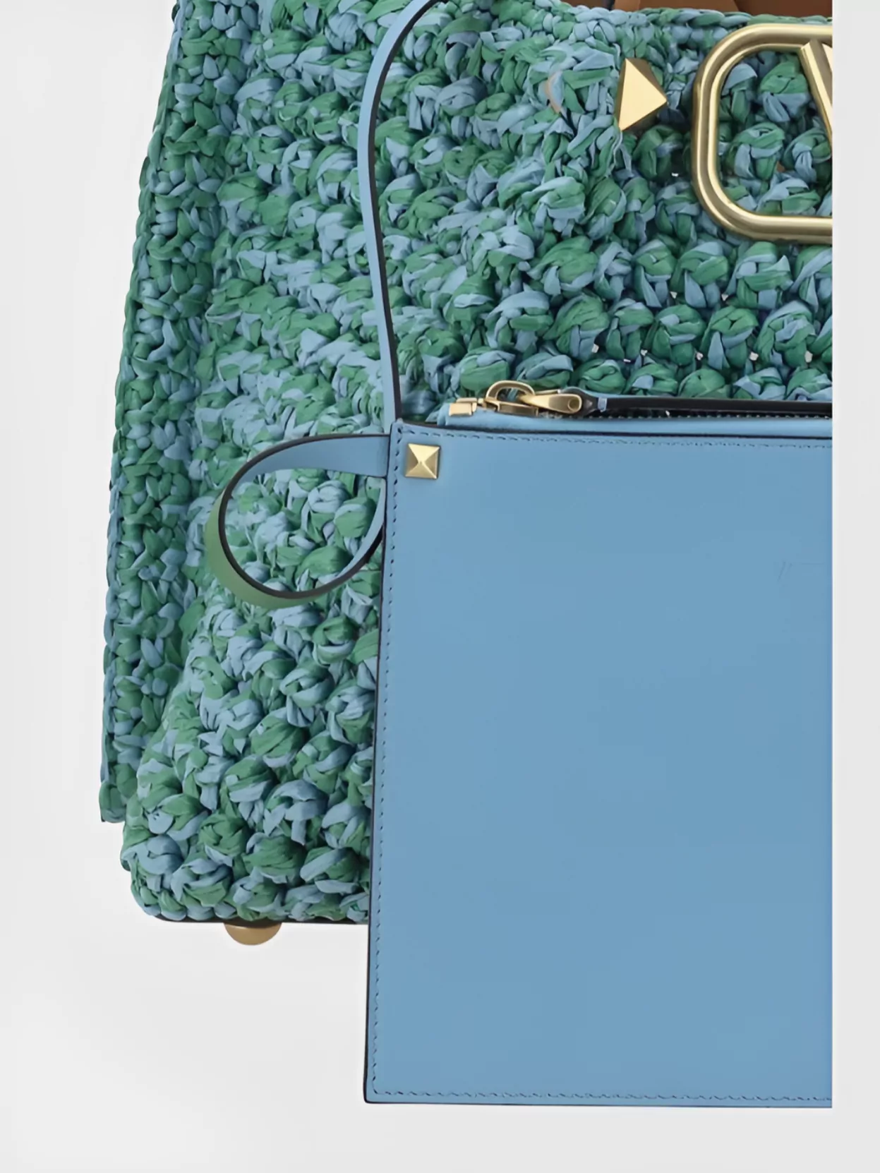 Shop Valentino Structured Raffia Tote Bag With Adjustable Strap