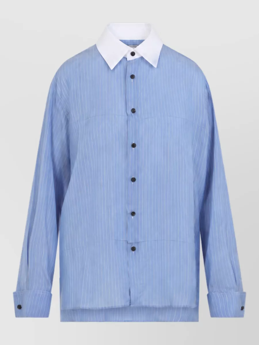 Bottega Veneta Striped Long-Sleeve Shirt