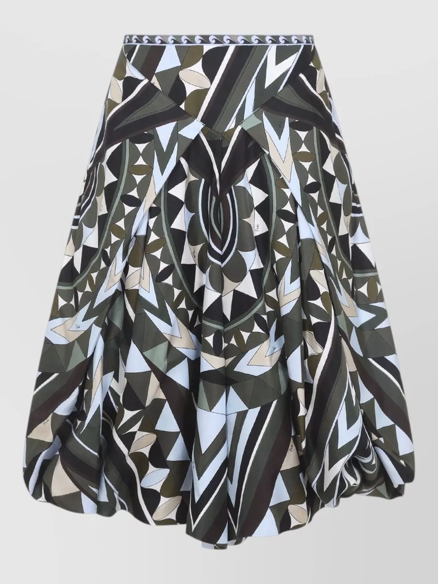 Pucci Silk Printed Wide-Leg Cropped Pants