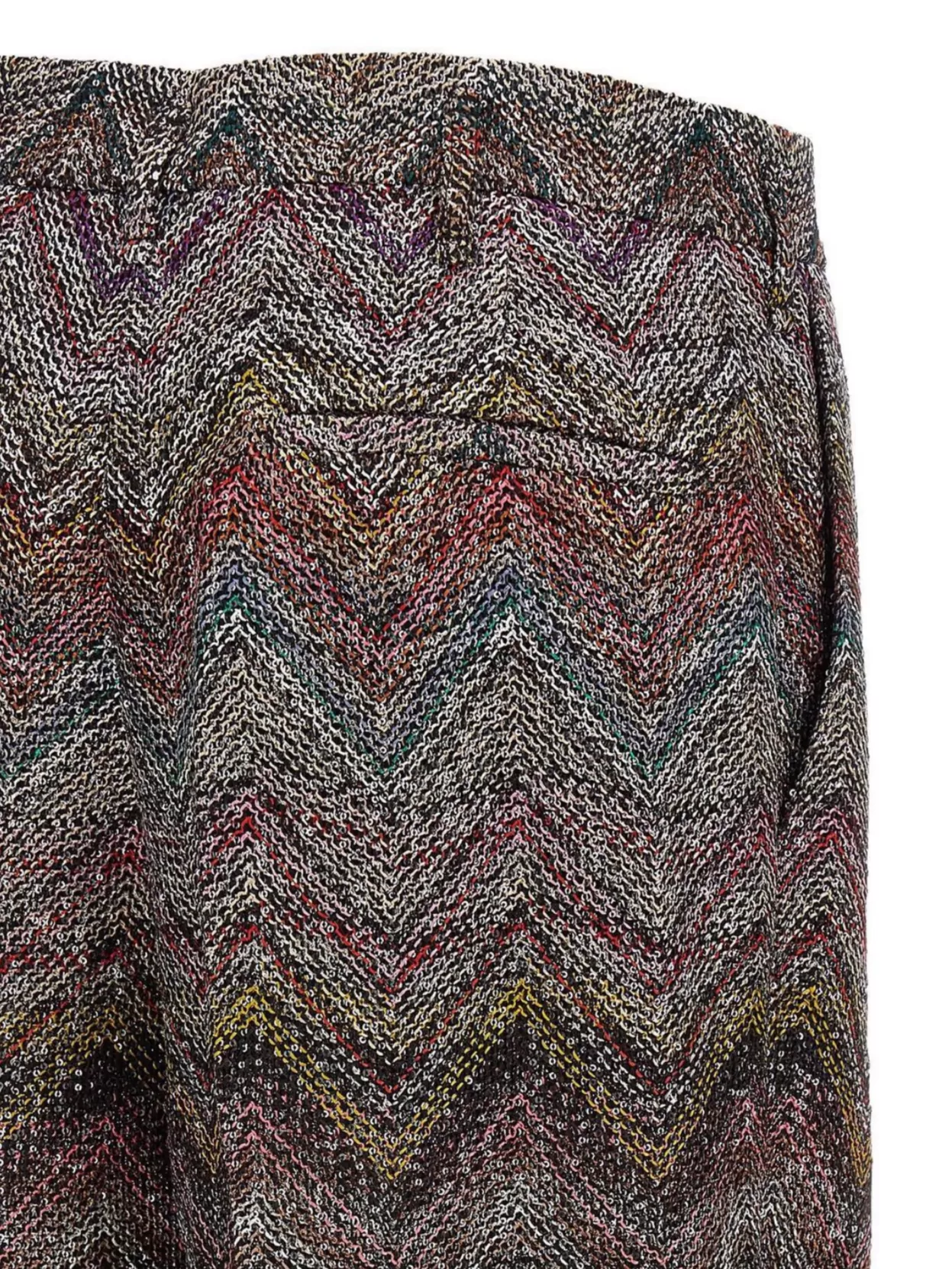 Missoni Wide Leg Sequin Chevron Textured Trousers