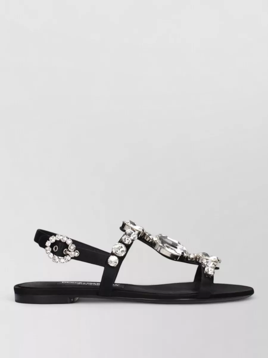 Dolce&Gabbana Satin Flat Sandals