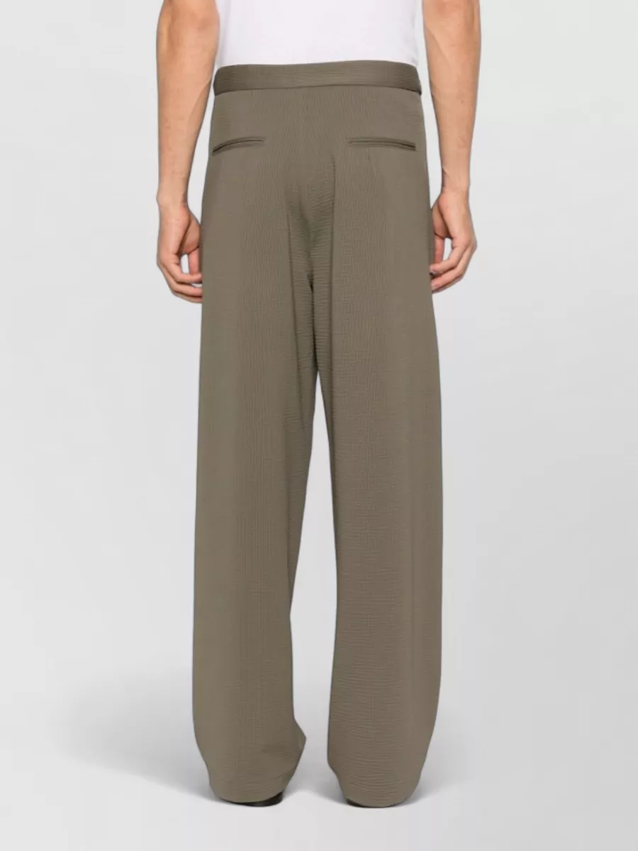 Emporio Armani Pleated Wide-Leg Trousers