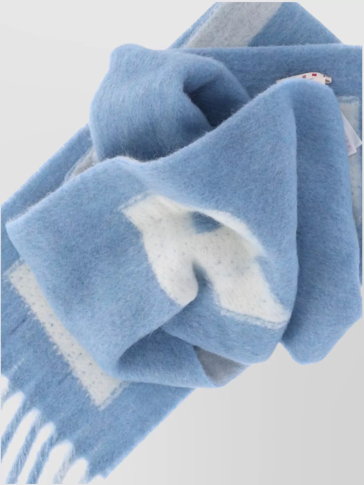 Marni Soft Fringed Striped Scarf