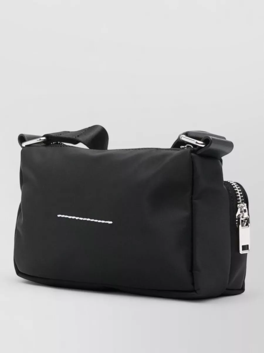 Mm6 Maison Margiela Nylon Shoulder Bag Featuring Pocket Strap