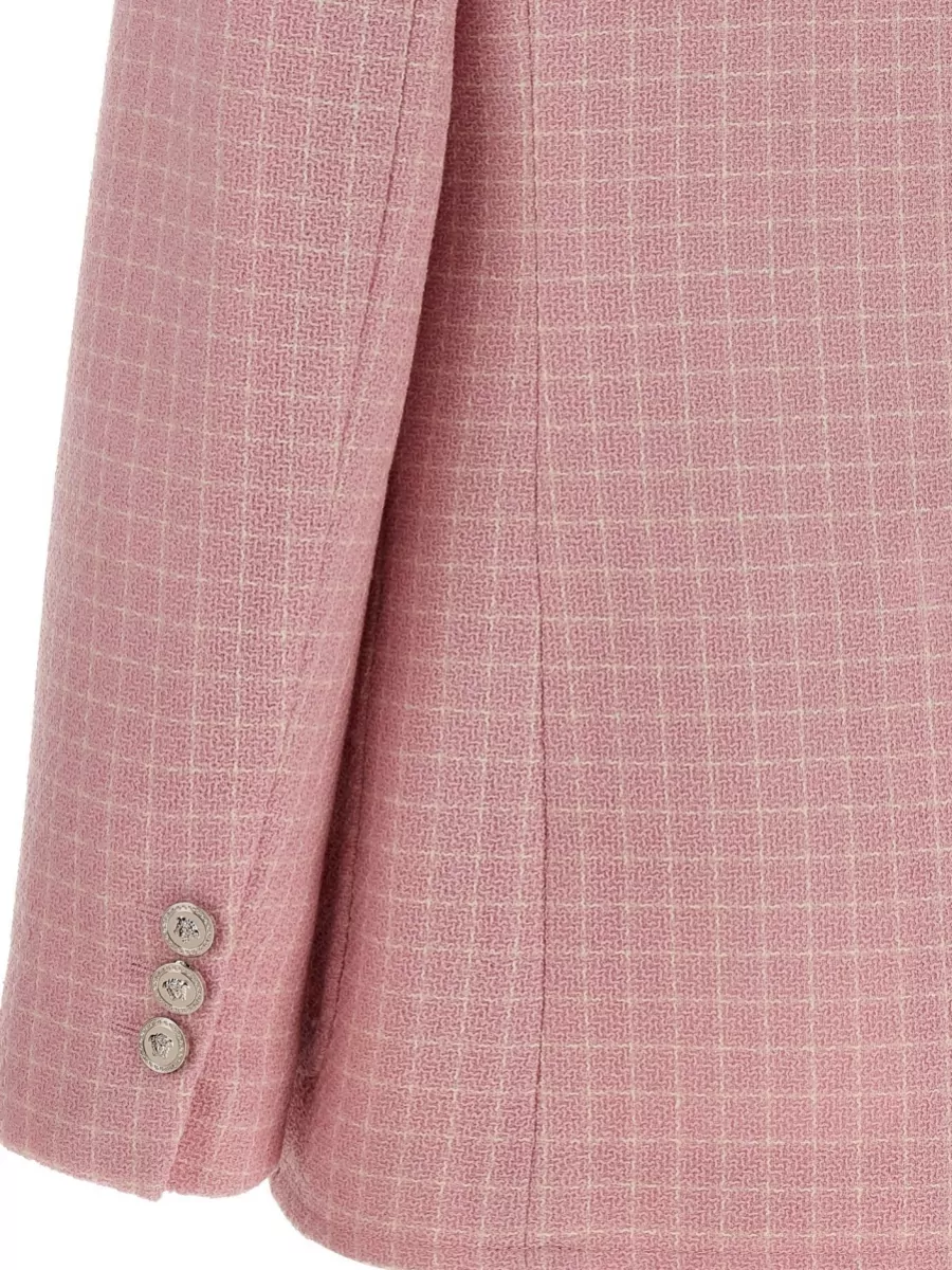 Versace Checked Wool Blazer