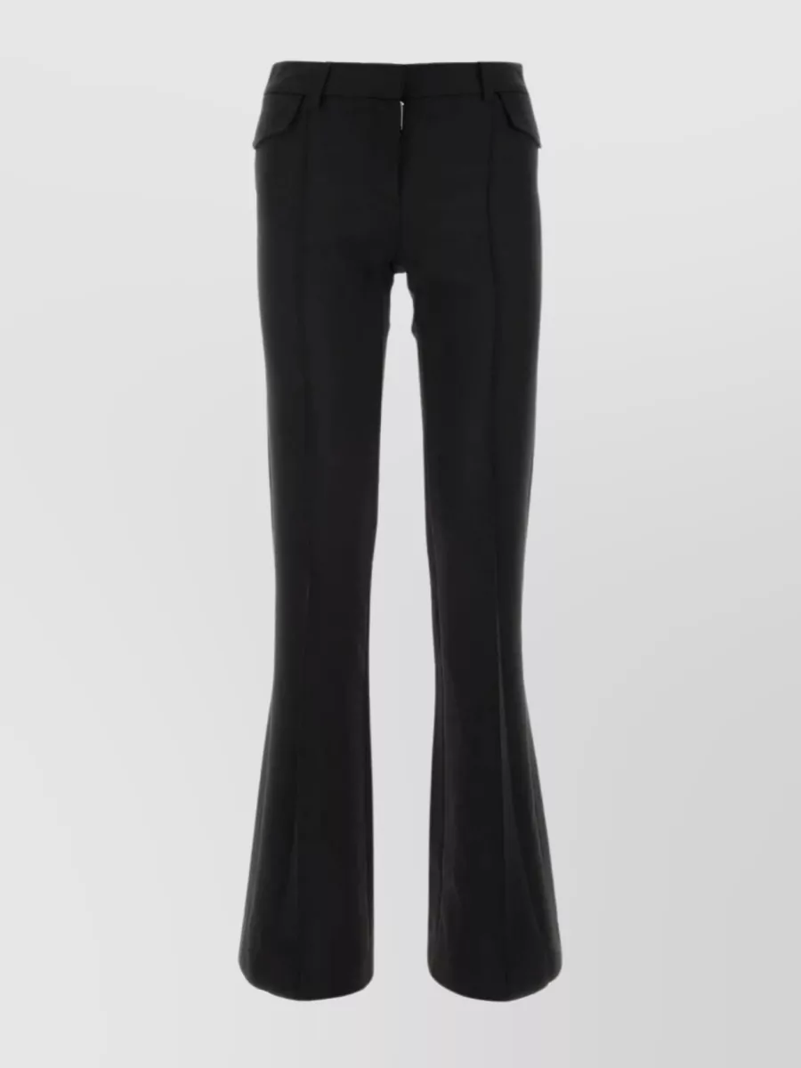 Shop Dion Lee Flared Twill Pant With Belt Loops In Black
