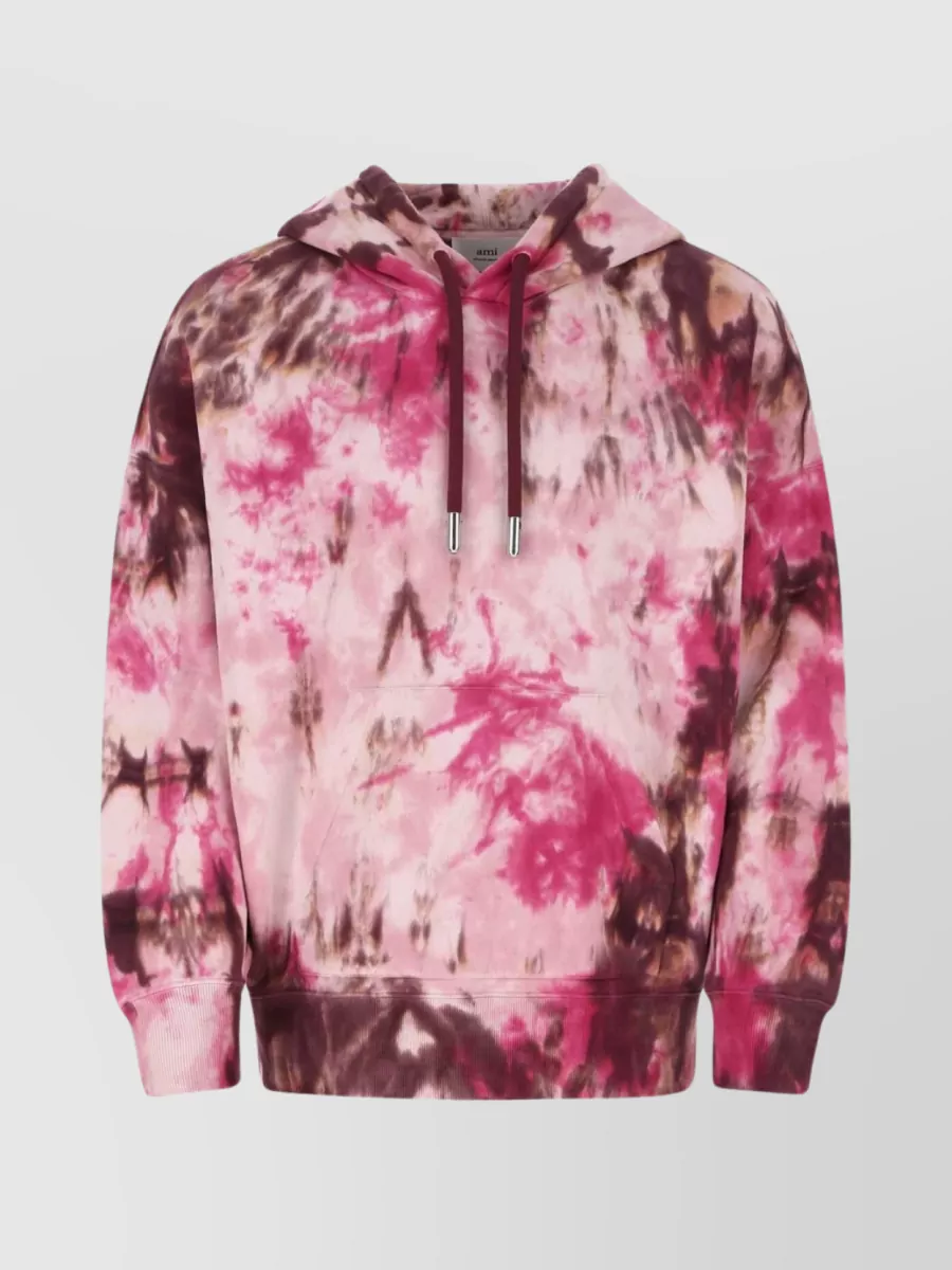 Shop Ami Alexandre Mattiussi Cotton Sweatshirt Featuring Printed Design In Pink