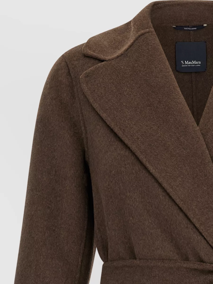 S Max Mara Wool Yak Belted Coat