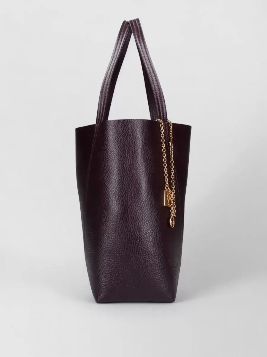 Chloé Tote Bag Structured Shape Double Handles Chain