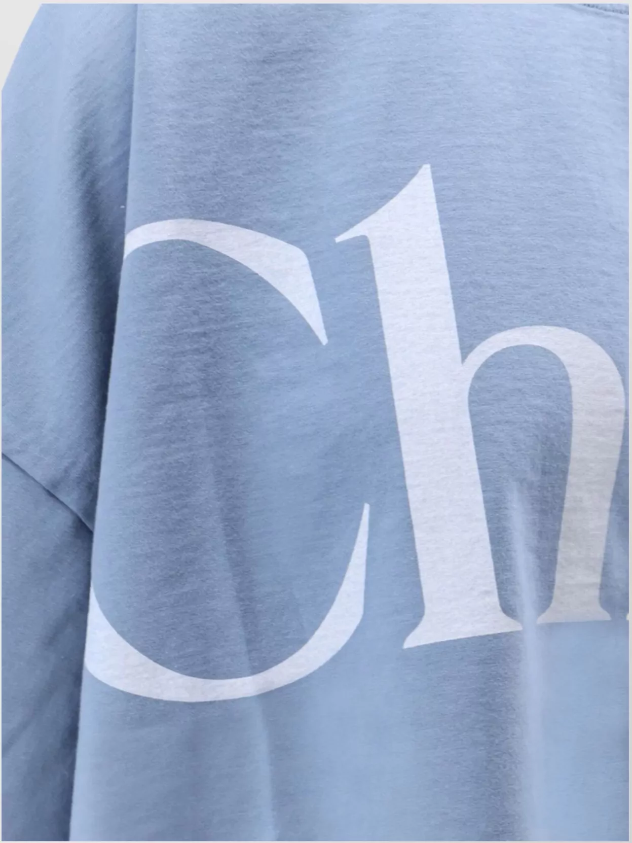 Chloé Oversize Signature Logo Crop Graphic T-shirt