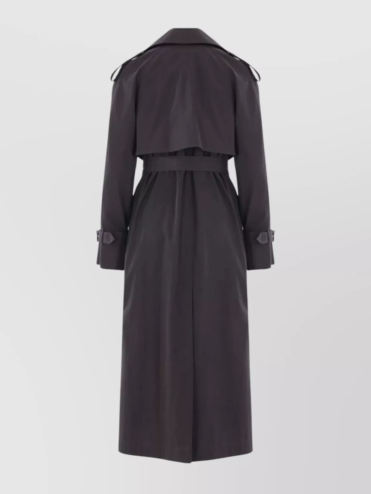 Dries Van Noten Long Belted Raincoat Epaulettes In Brown