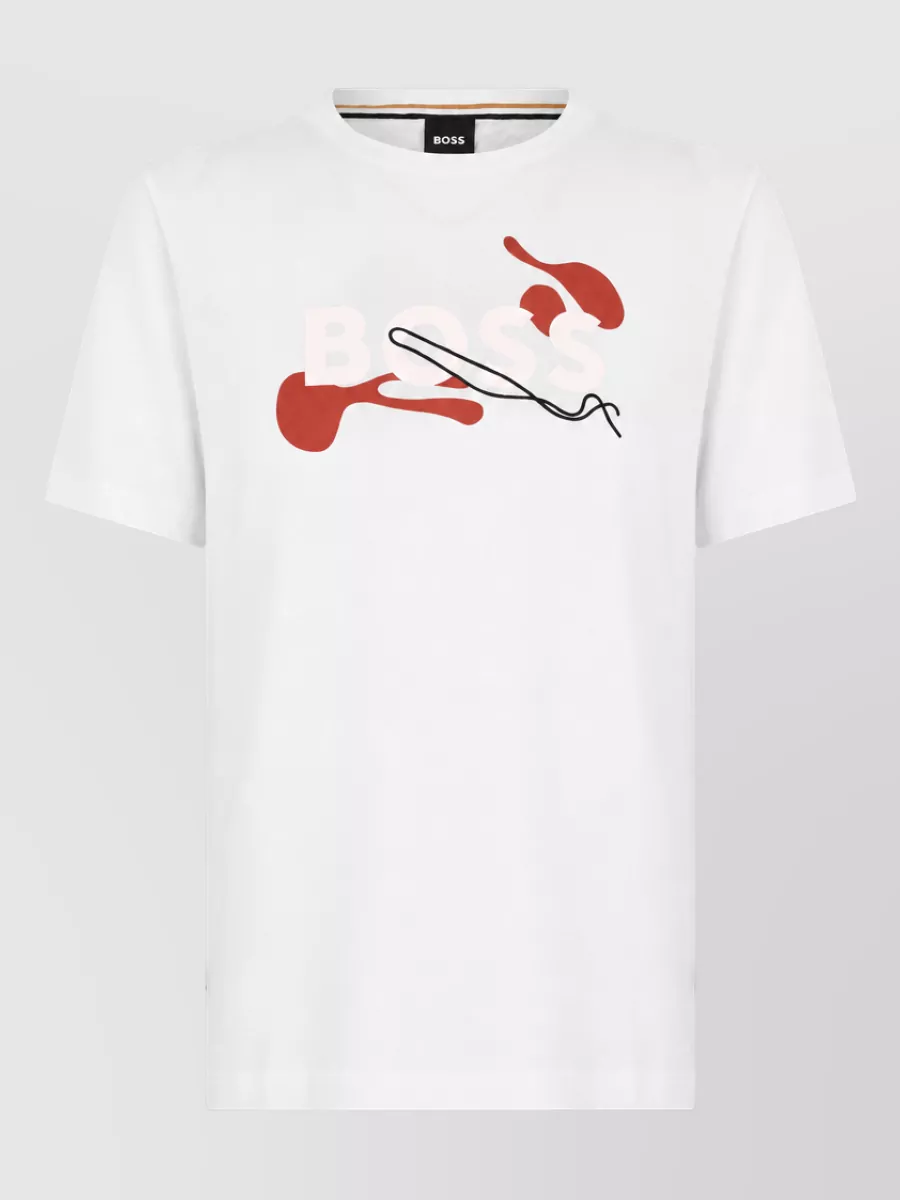 Boss cotton short-sleeve logo-print t-shirt