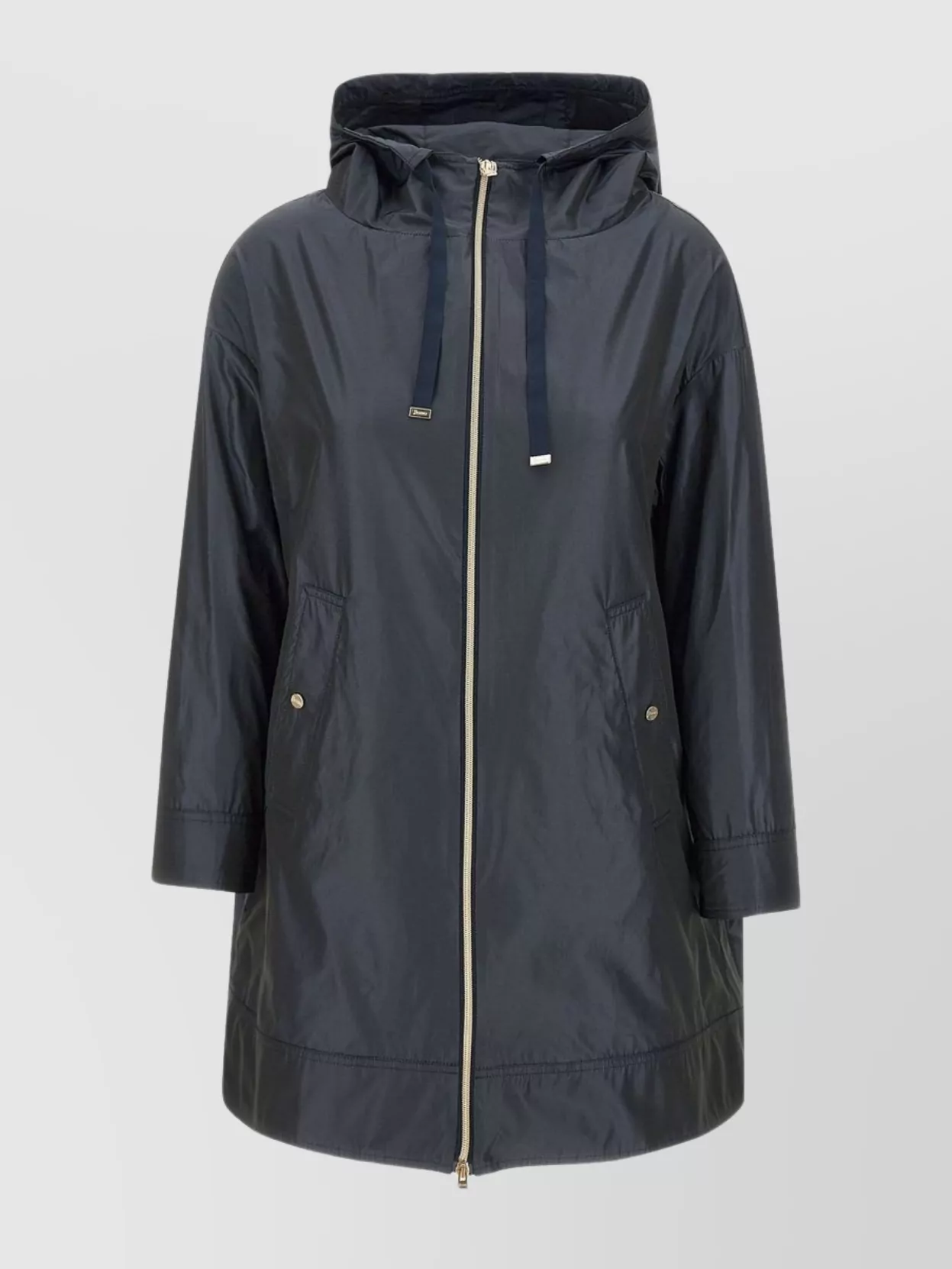 Shop Herno Parka With Dropped Shoulders And Elasticated Waist