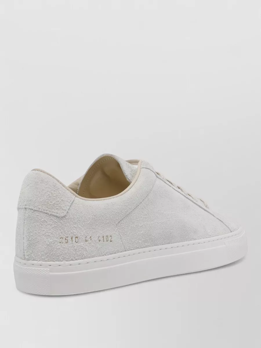 Common Projects Suede Low Profile Sneakers With Rubber Sole