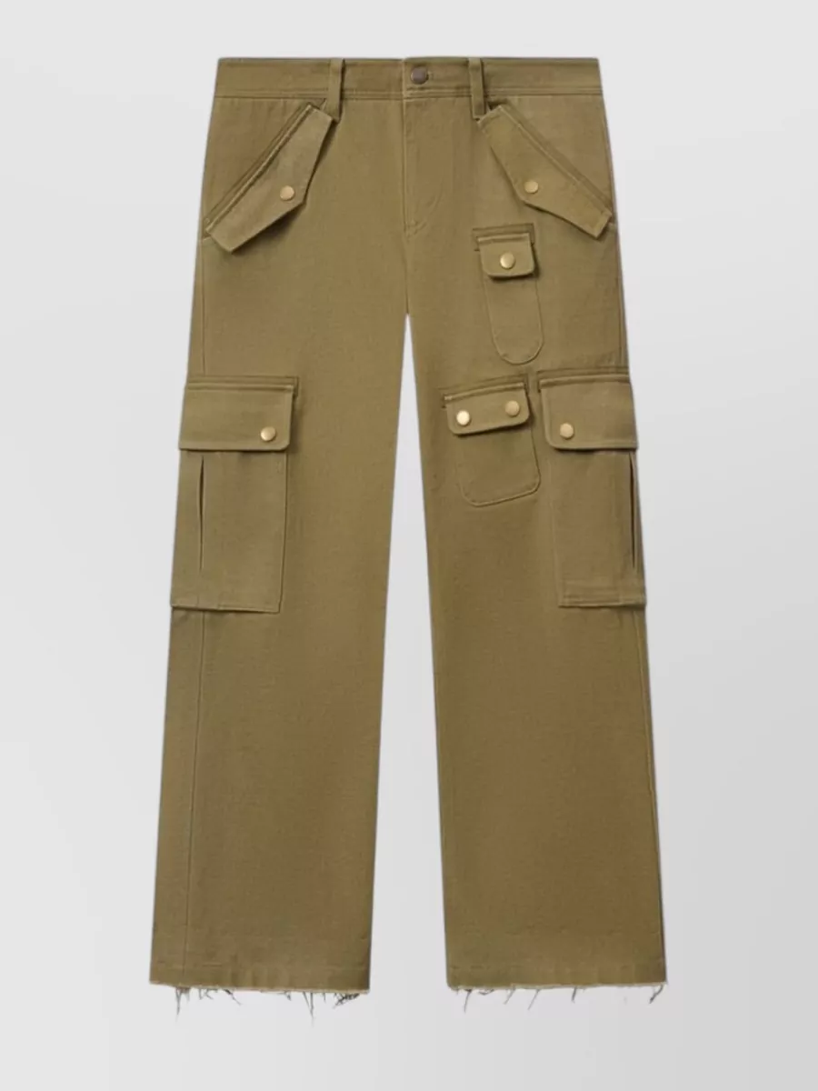Isabel Marant cotton straight-leg cropped cargo trousers