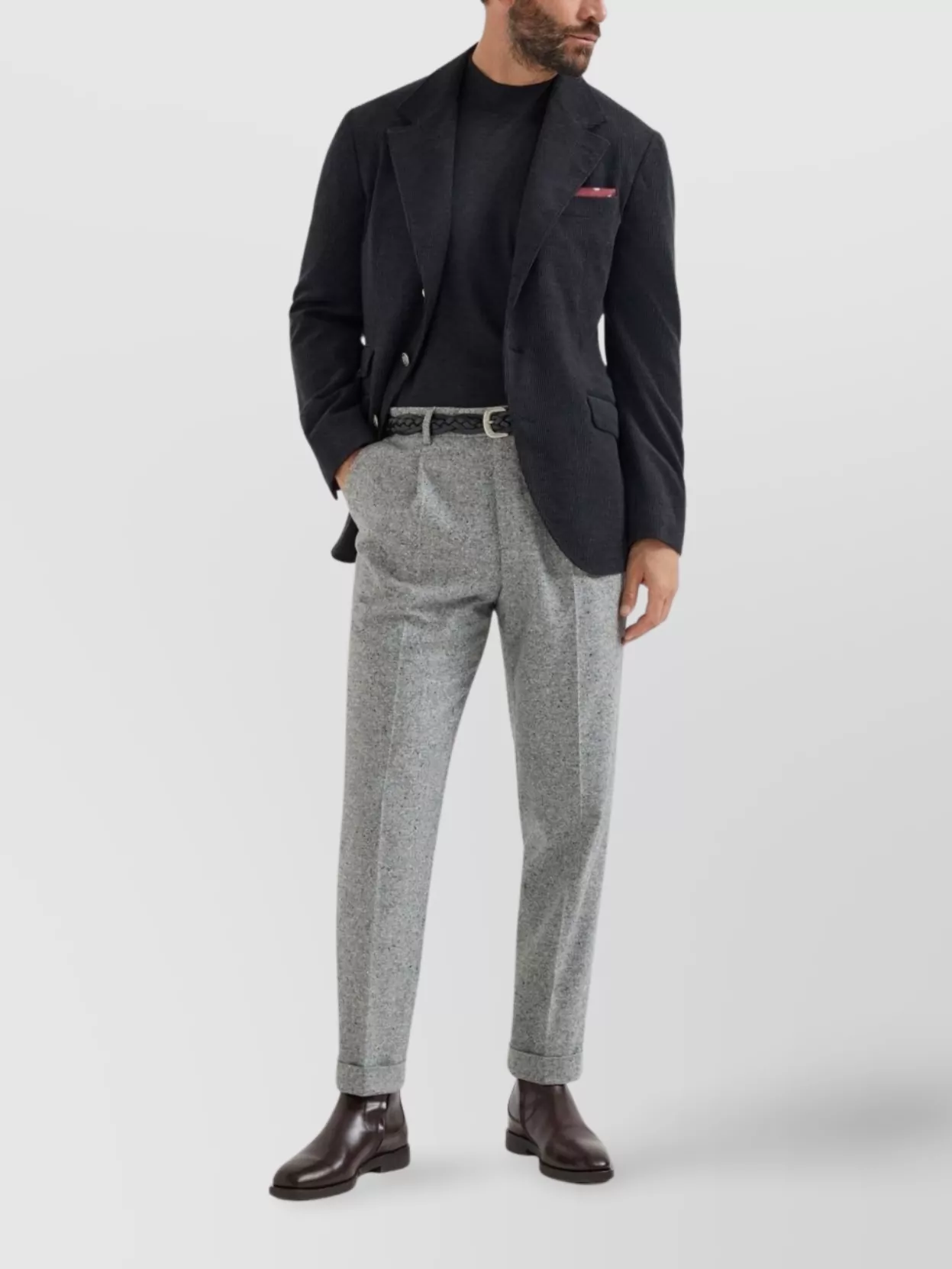 Brunello Cucinelli High Neck Long Sleeve Knit Sweater