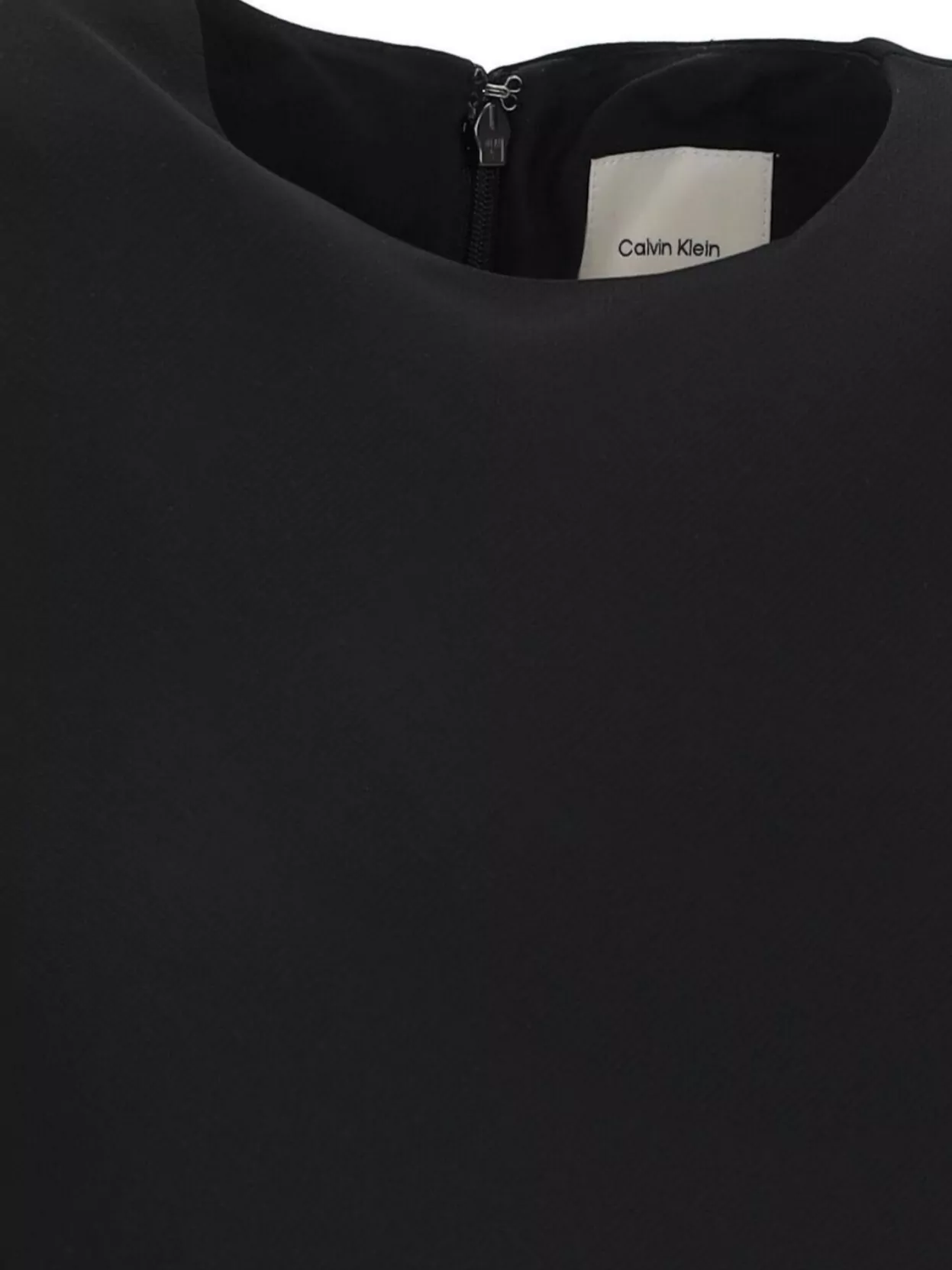Shop Calvin Klein Midi Dress Short Sleeves Length In Black