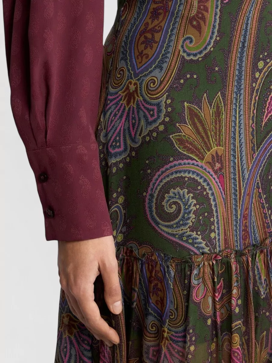 Etro Silk Paisley-Print Maxi Skirt