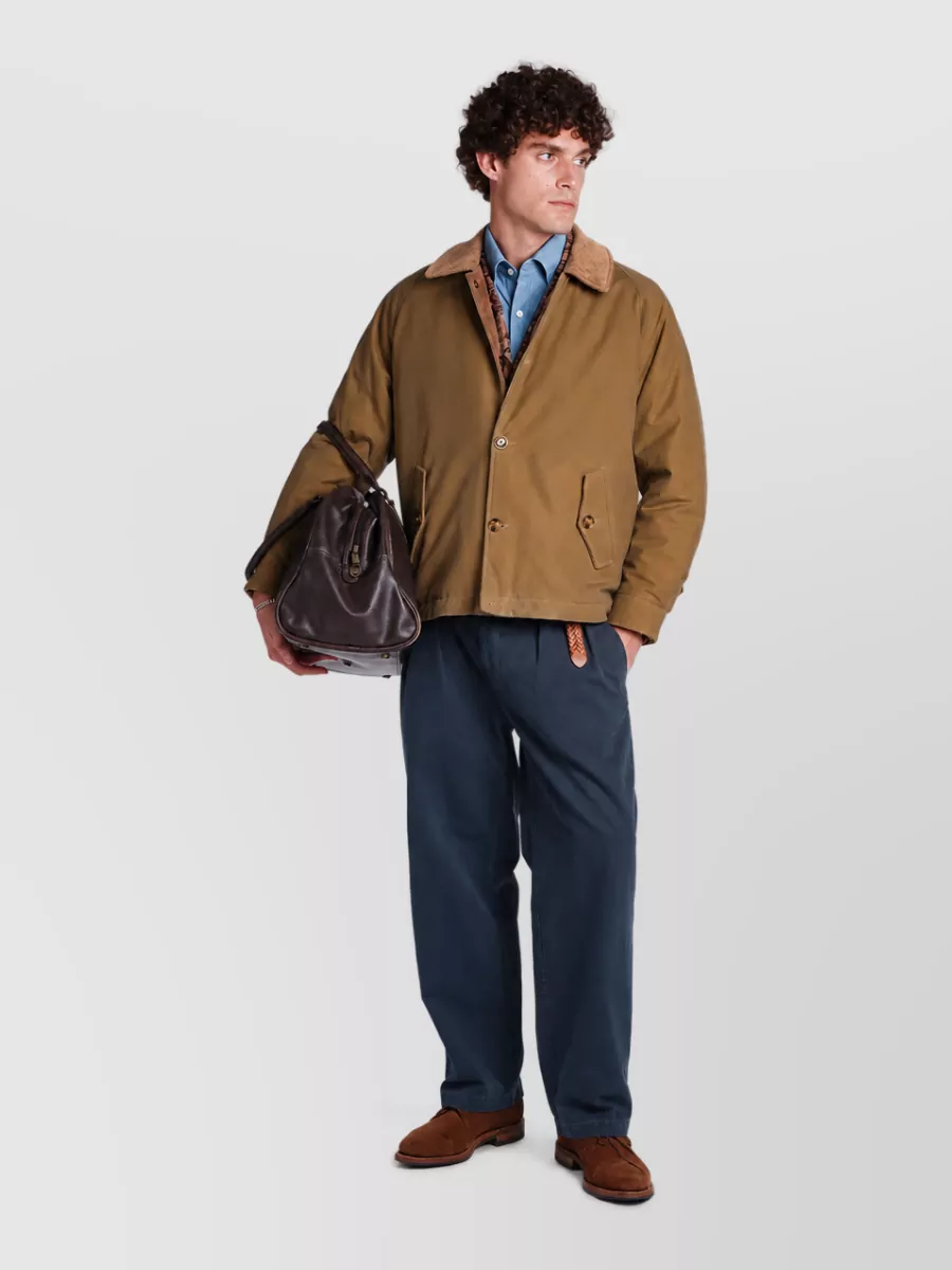 Baracuta Waxed Cotton Regular-Fit Single-Breasted Coat