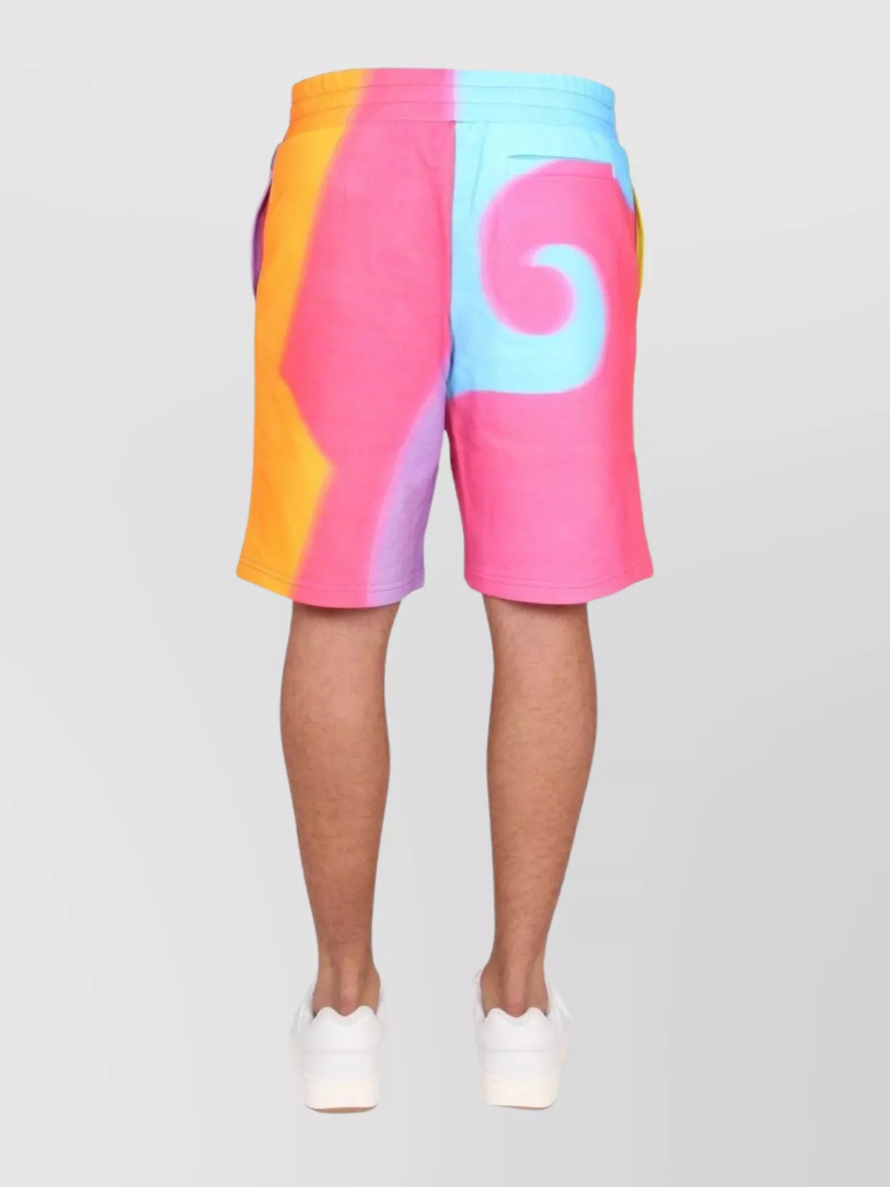 Moschino Multi Rainbow Print Cotton Sweat Shorts
