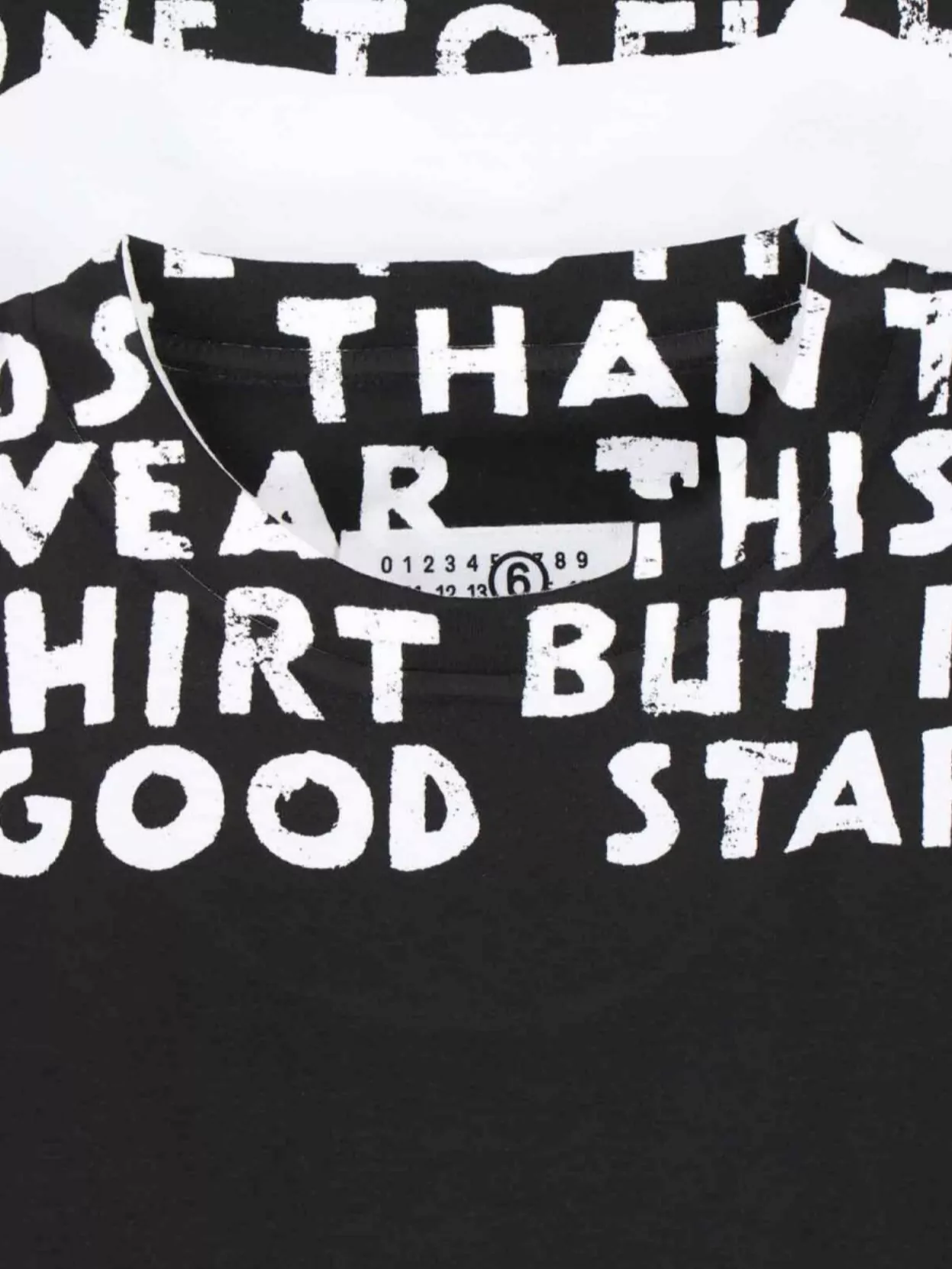 Mm6 Maison Margiela Block Design Crew Neck Graphic Print