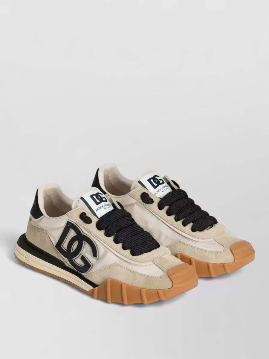 Dolce&Gabbana Leather Logo-Appliqué Low-Top Sneakers