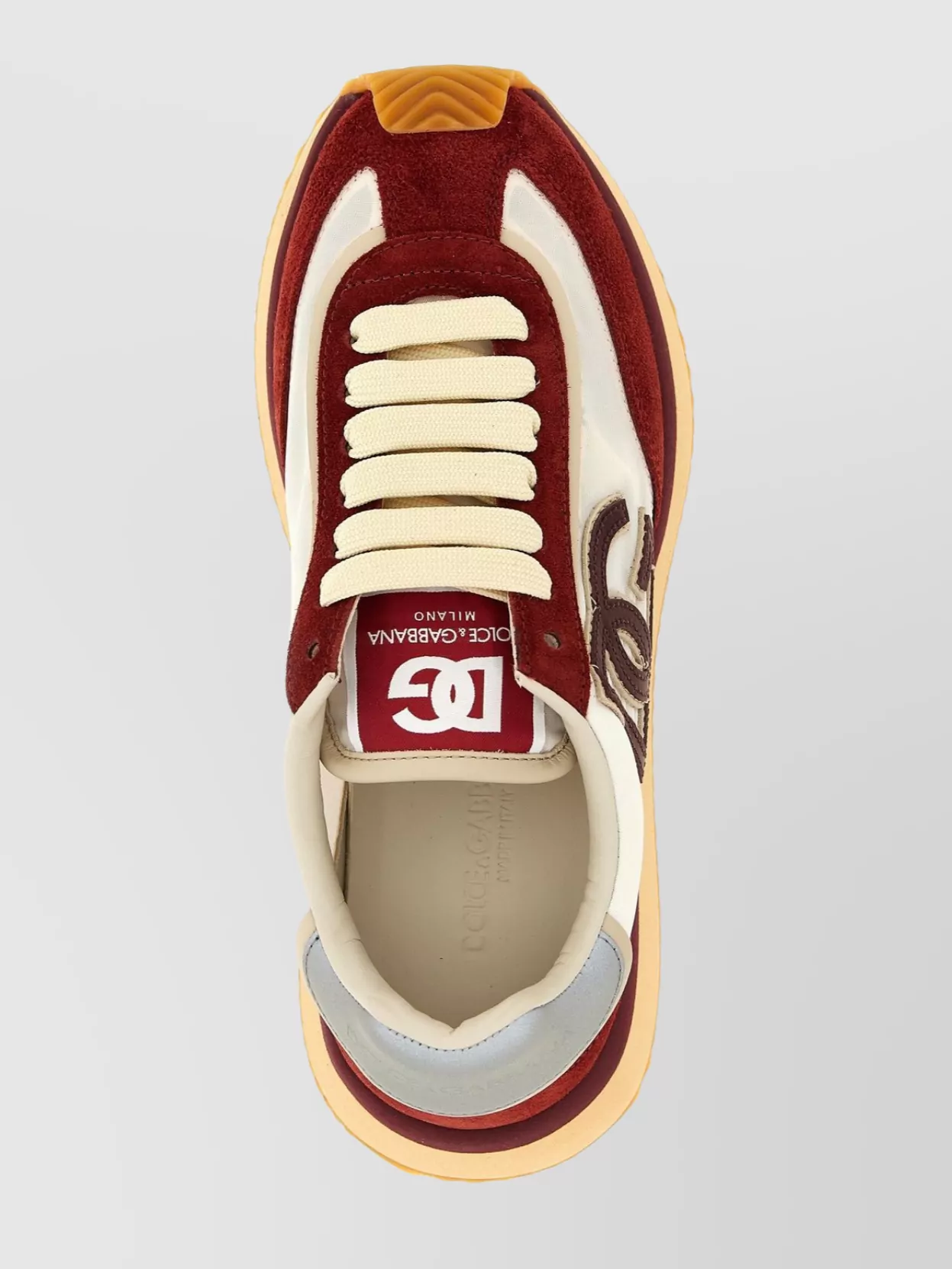 Dolce & Gabbana 'cushion' Sneakers With Contrasting Sole And Suede Panels
