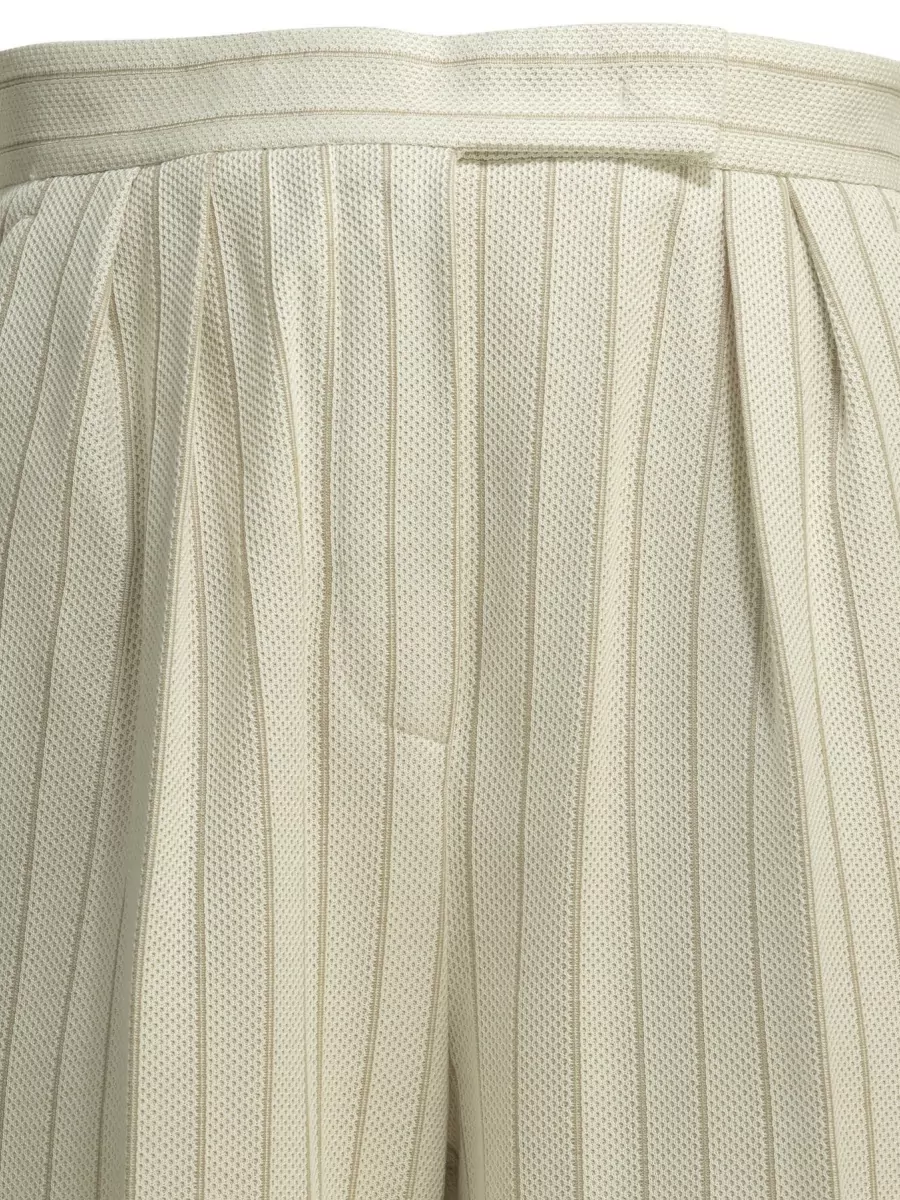 Max Mara Pinstripe Wide-Leg Trousers