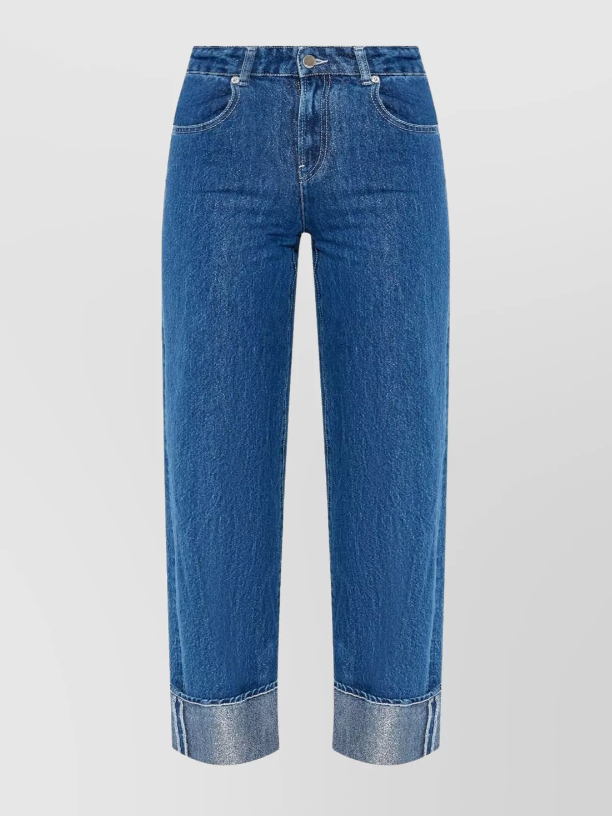 Emporio Armani Cropped Leg Denim Cotton Jeans