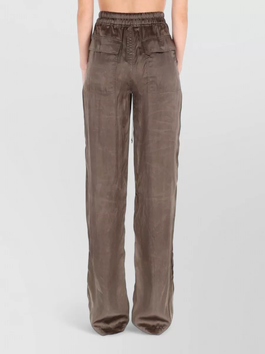 Rick Owens Dietrich Satin Trousers Side And Back Pockets