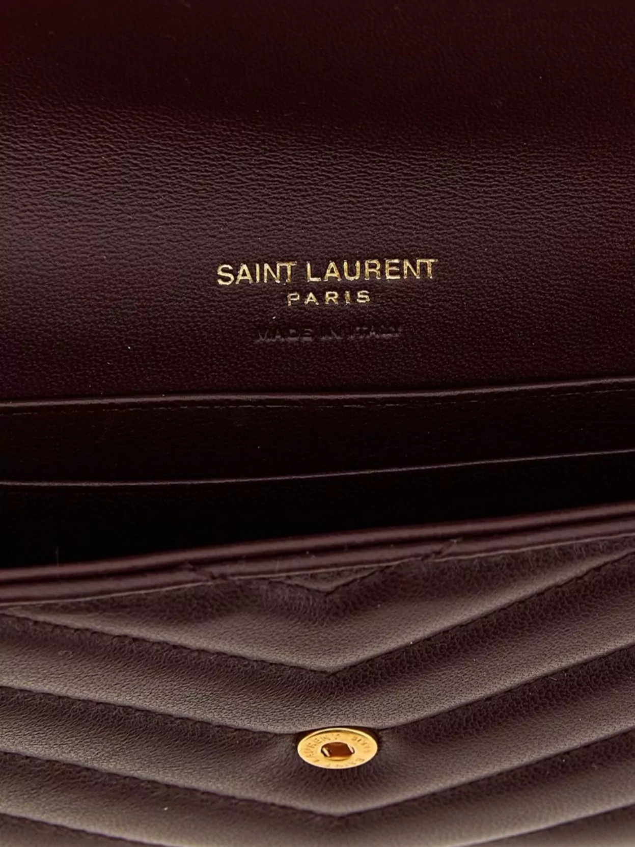 Saint Laurent 'envelope' Small Wallet Chevron Pattern