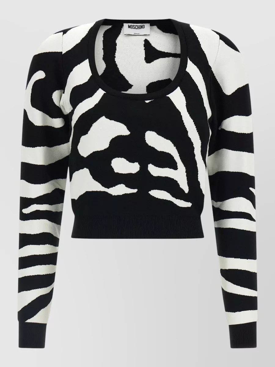Moschino zebra intarsia sweater