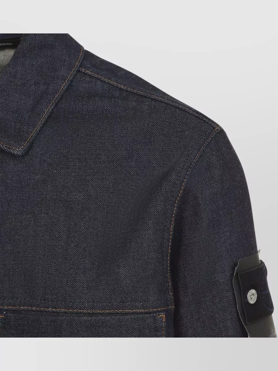 Stone Island Denim Biker Jacket