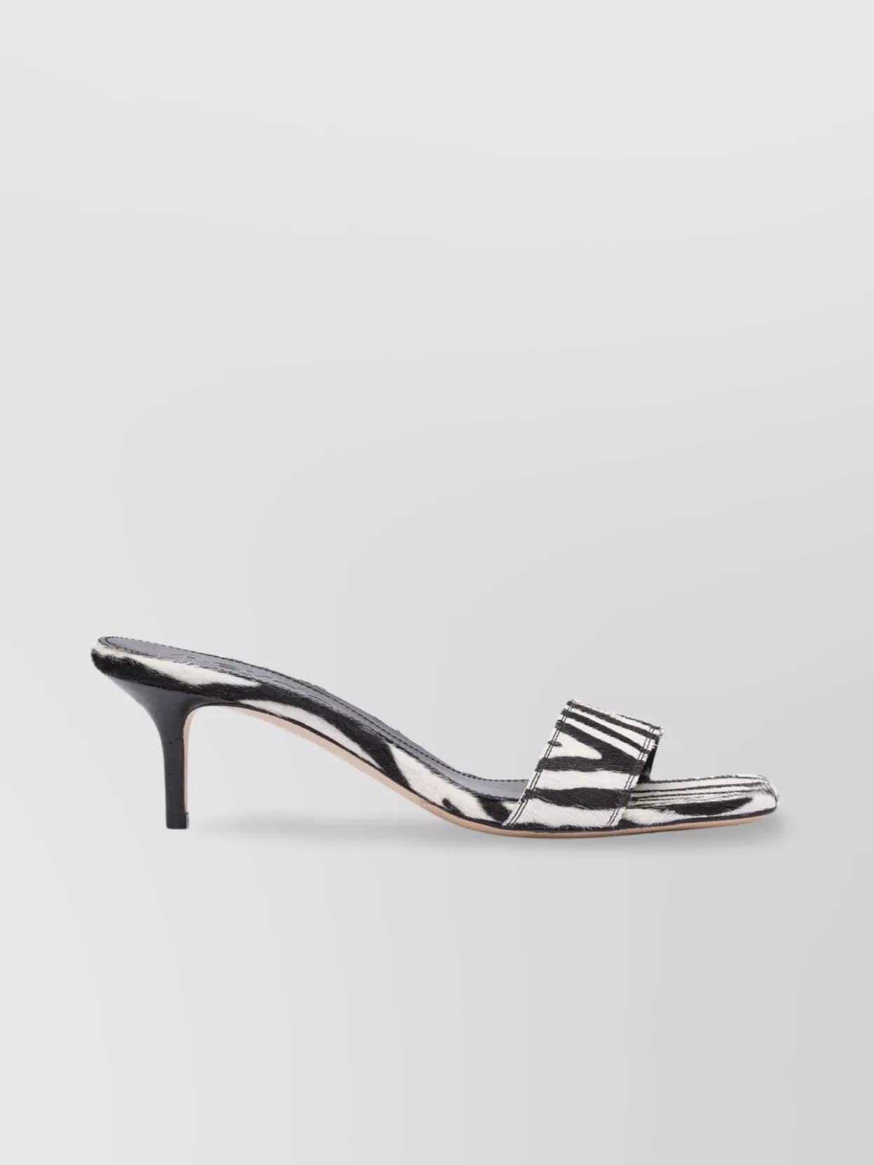 Shop Aeyde Open Toe Kitten Heel Zebra Pattern Sandals