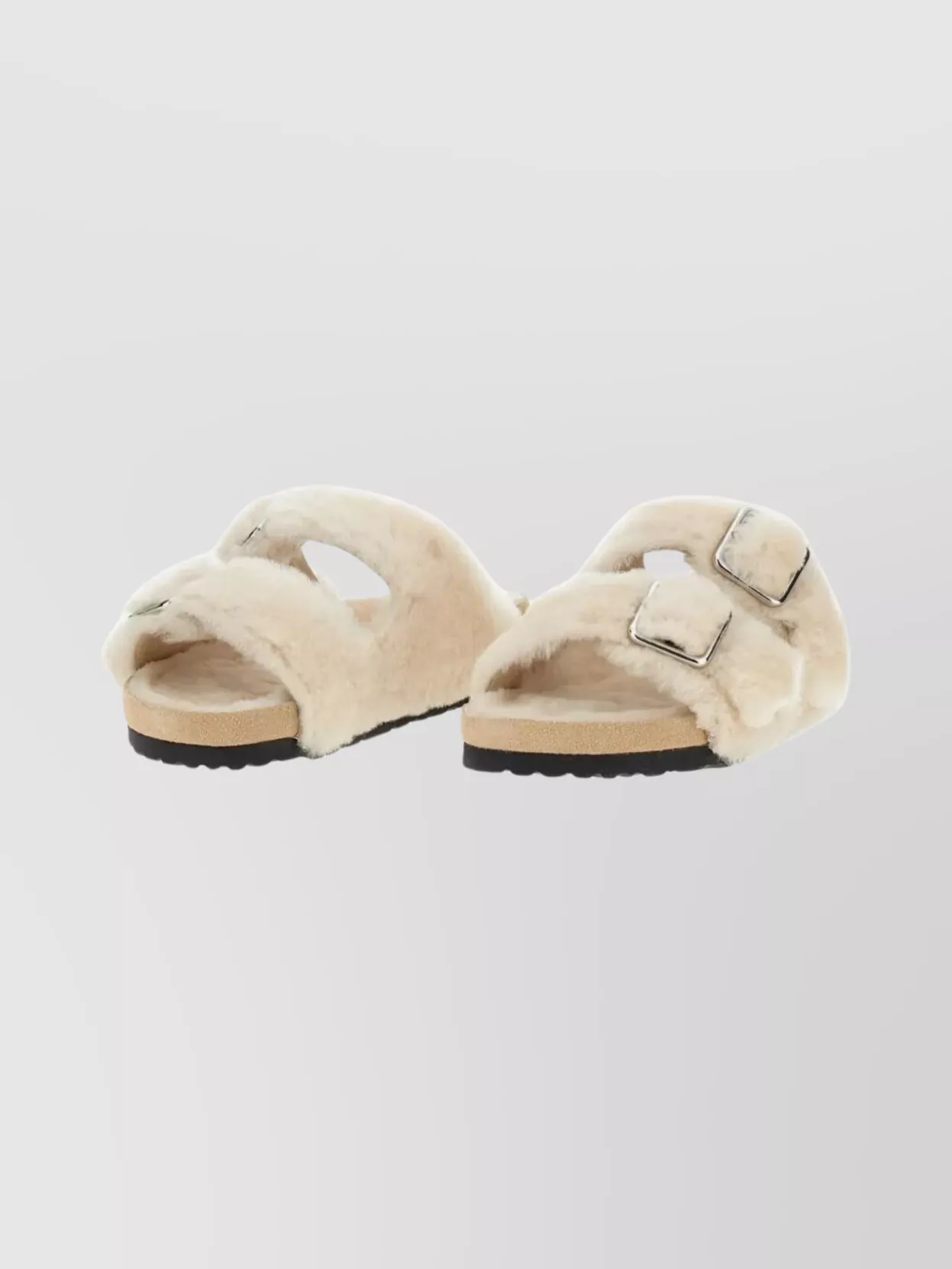 Birkenstock 1774 Shearling Open Toe Flat Sandals In Multi