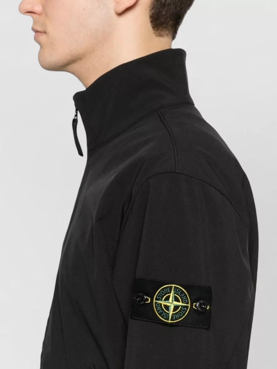 Stone Island High Collar Blazer Jacket Side Pockets
