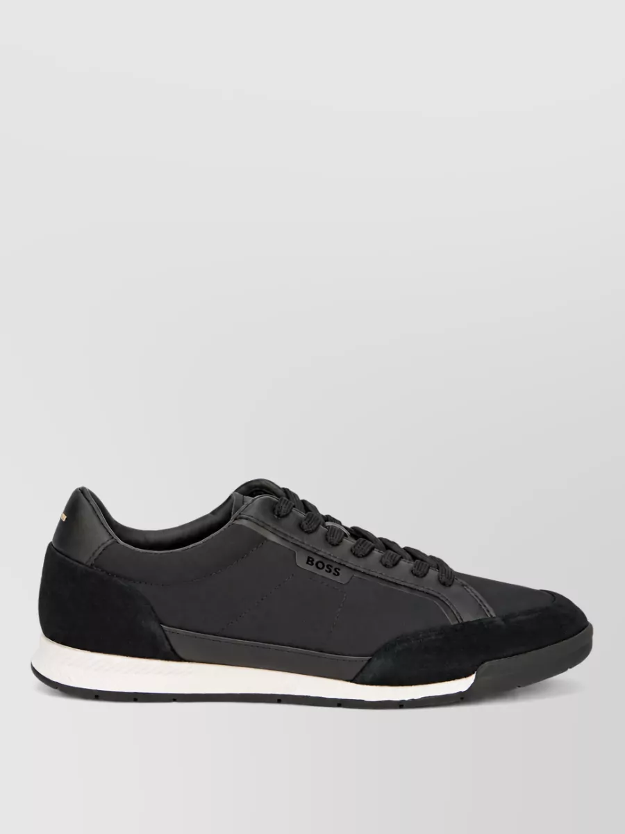 Boss Cotton Lace-Up Sneakers