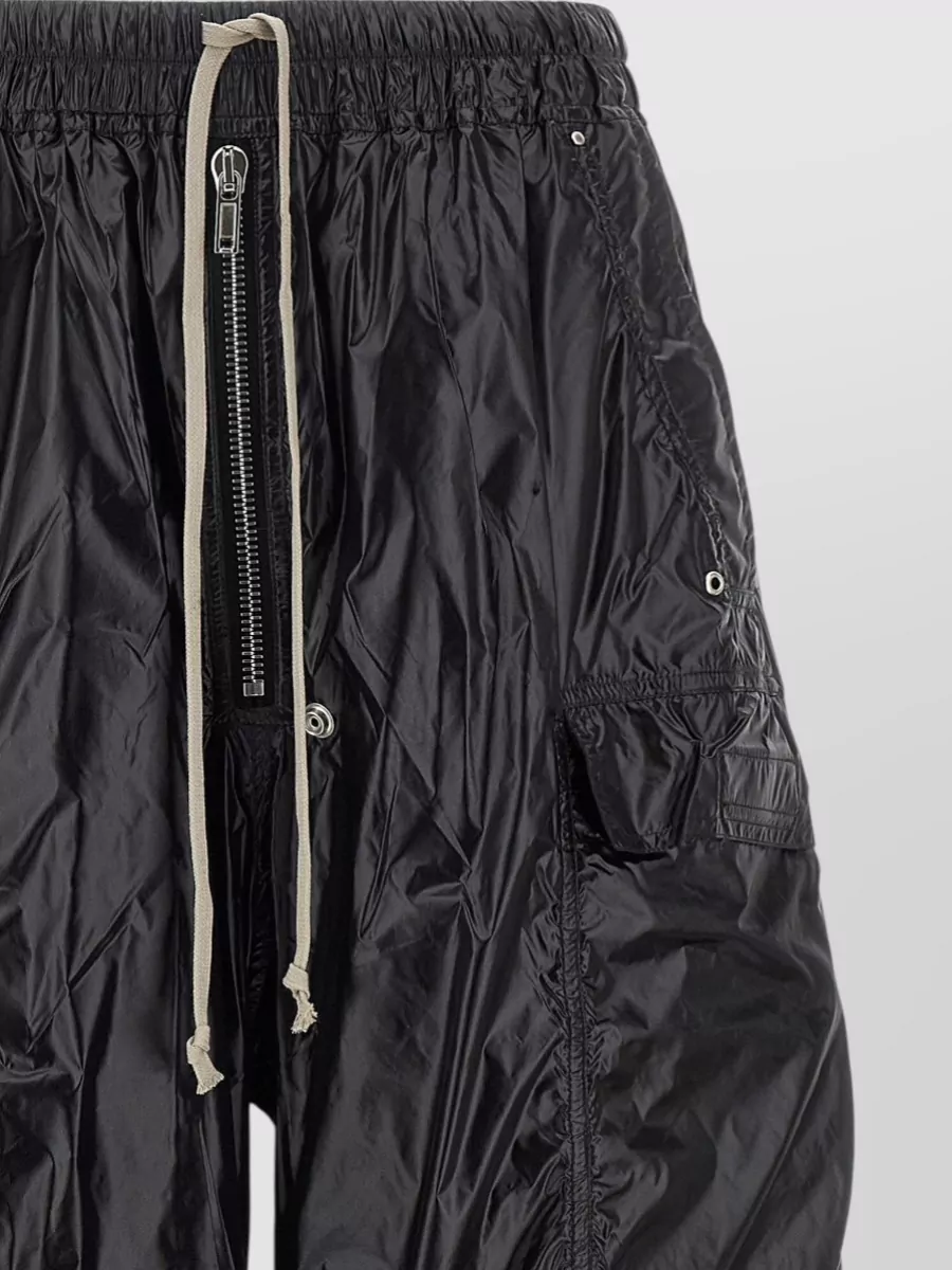 Rick Owens Drkshdw Nylon Low-Rise Flared Wide-Leg Trousers