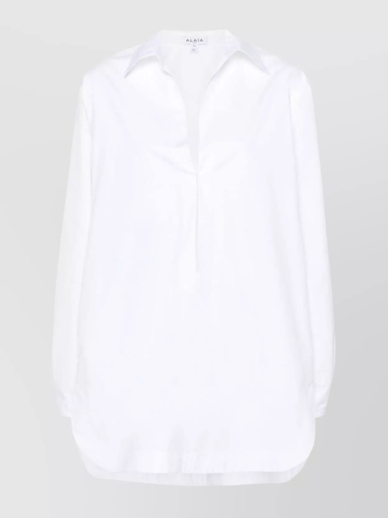 Alaïa Cotton Poplin Tunic Blouse