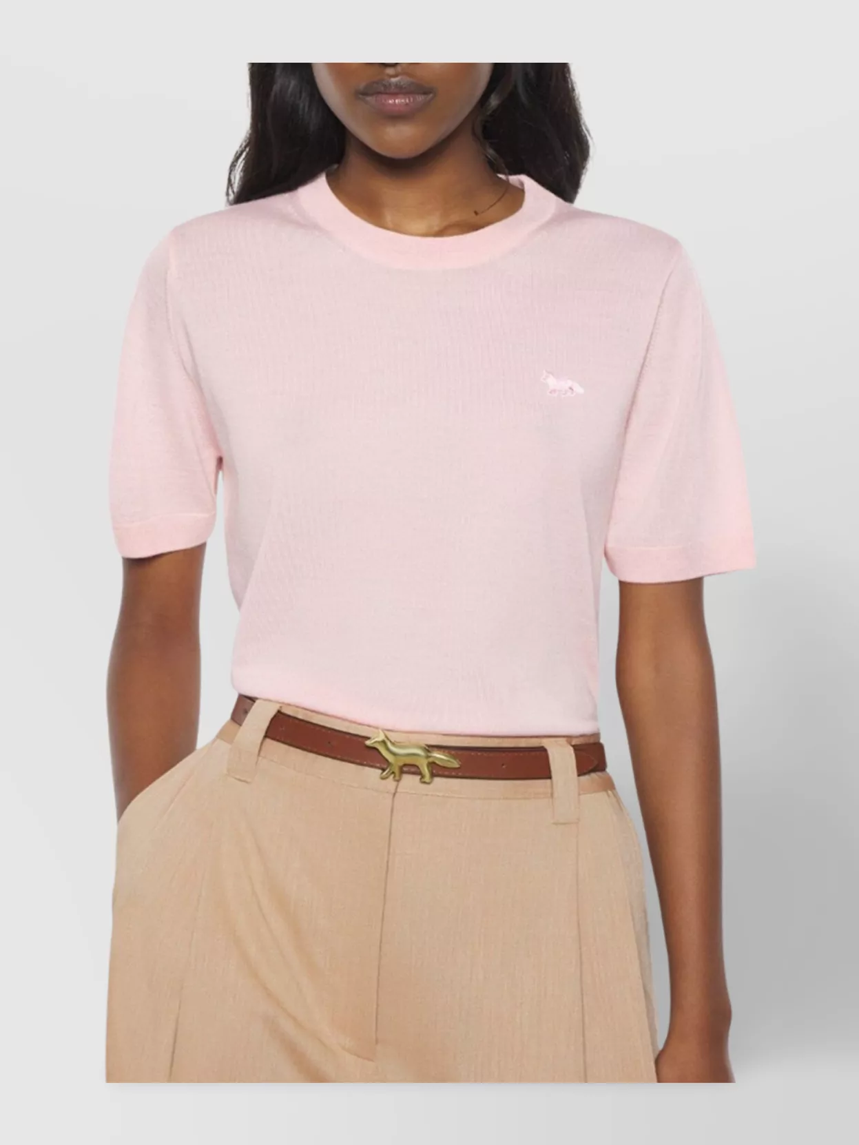 MAISON KITSUNÉ BABY FOX PATCH CREW NECK JUMPER