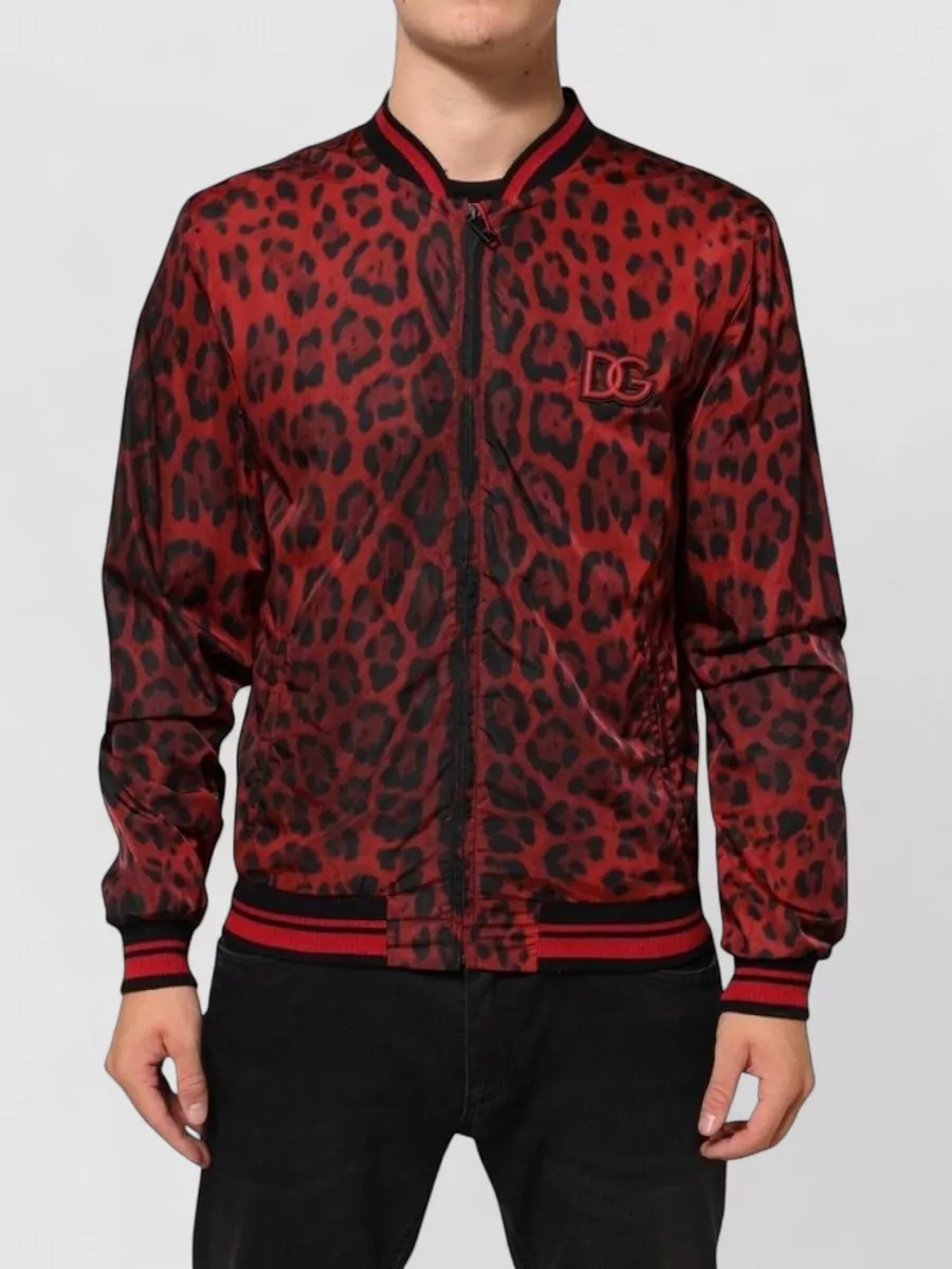 Dolce&Gabbana leopard-print bomber jacket