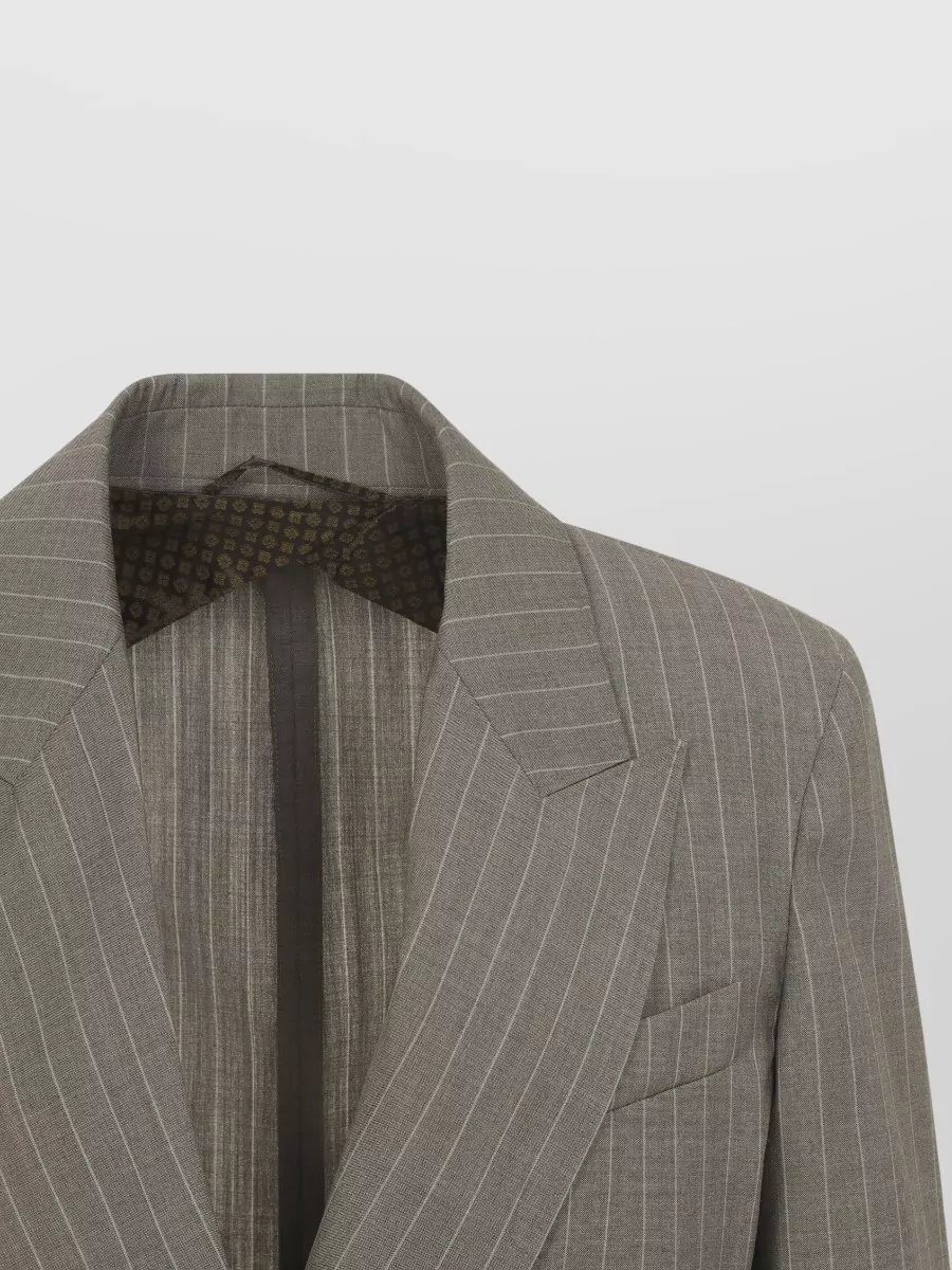 Max Mara Virgin Wool Pinstripe Double-Breasted Blazer