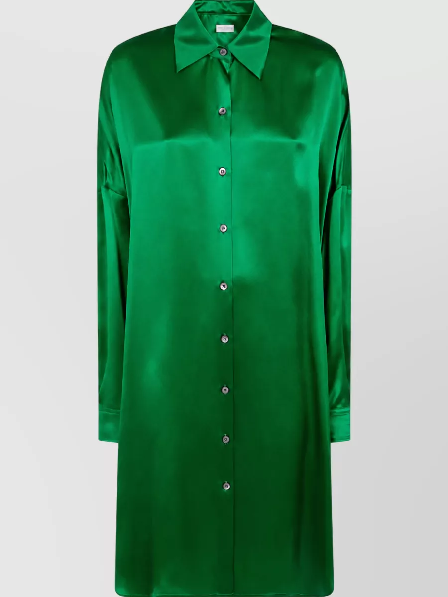 Dries Van Noten Silk long shirt mini dress