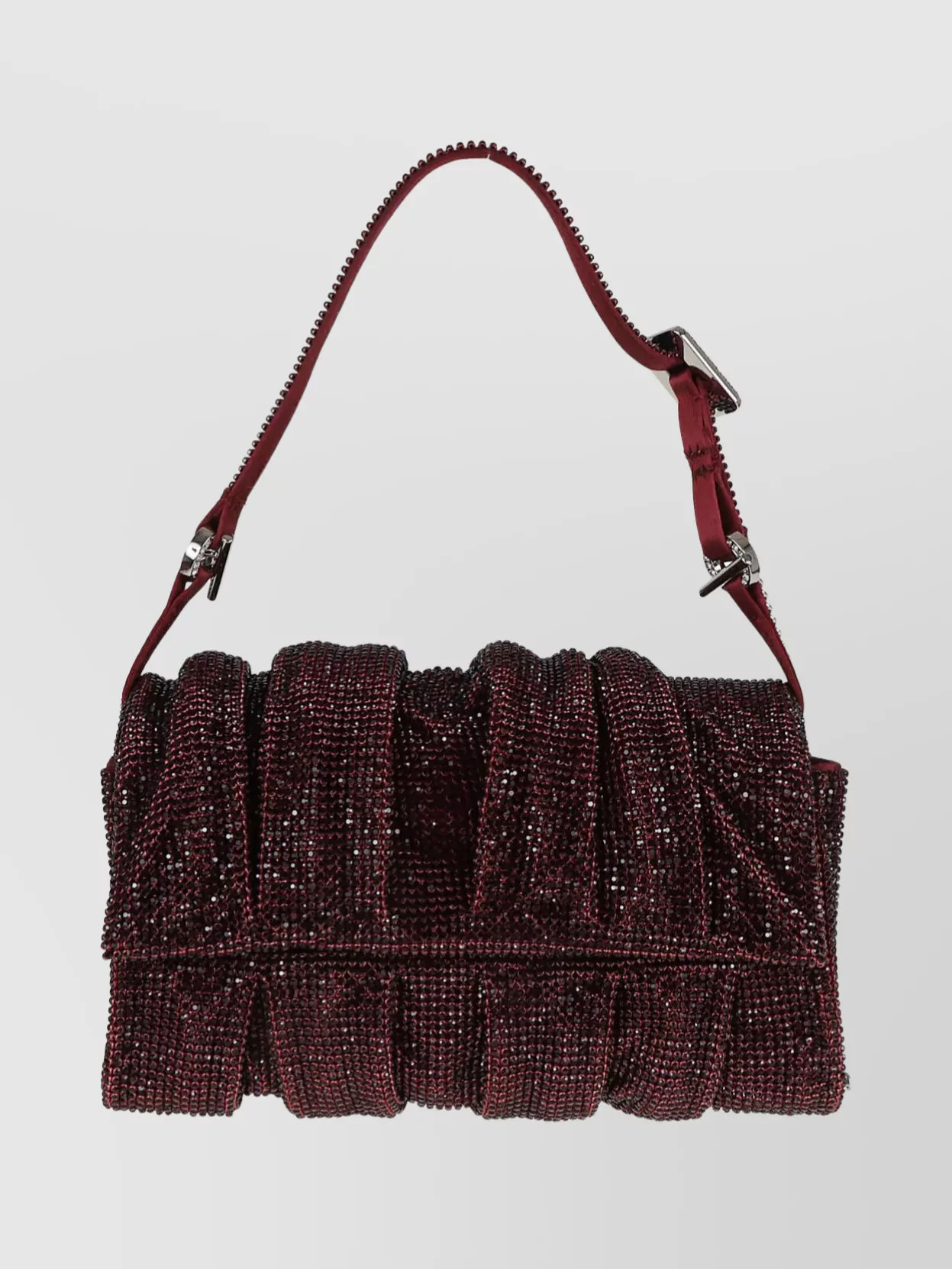Benedetta Bruzziches Rhinestone Flap Shoulder Bag Chain Strap